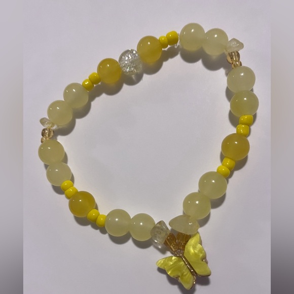 Yellow butterfly bracelet - Picture 1 of 5